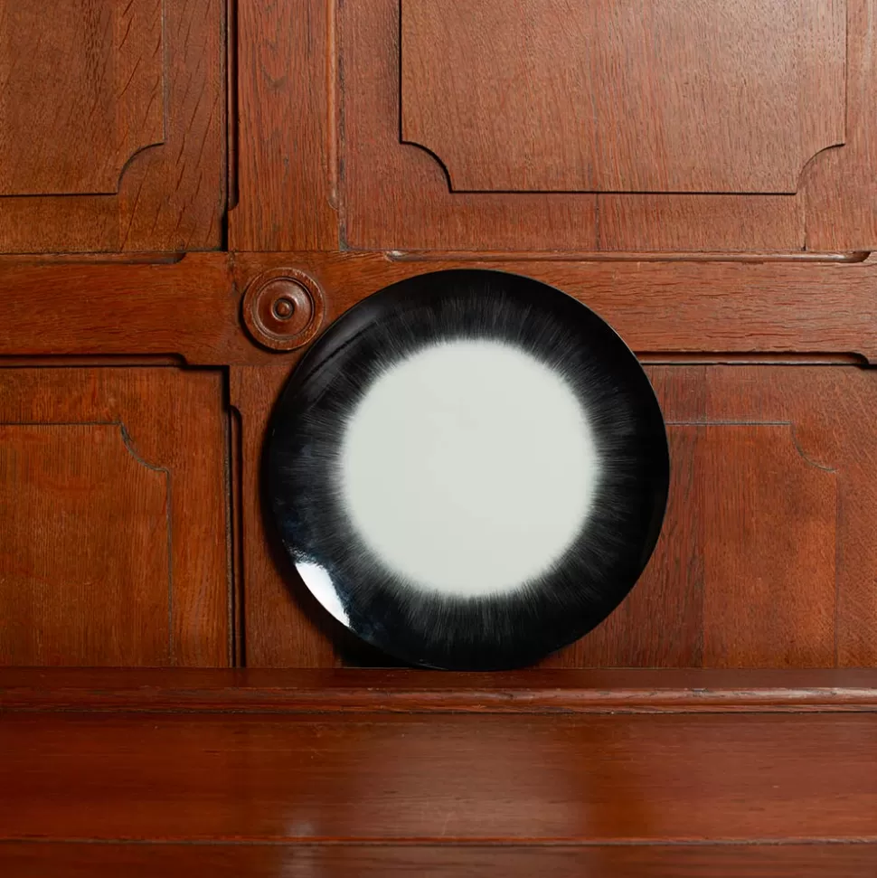 Assiette plate en porcelaine Ann Demeulemeester - Noir et blanc>Merci Paris New