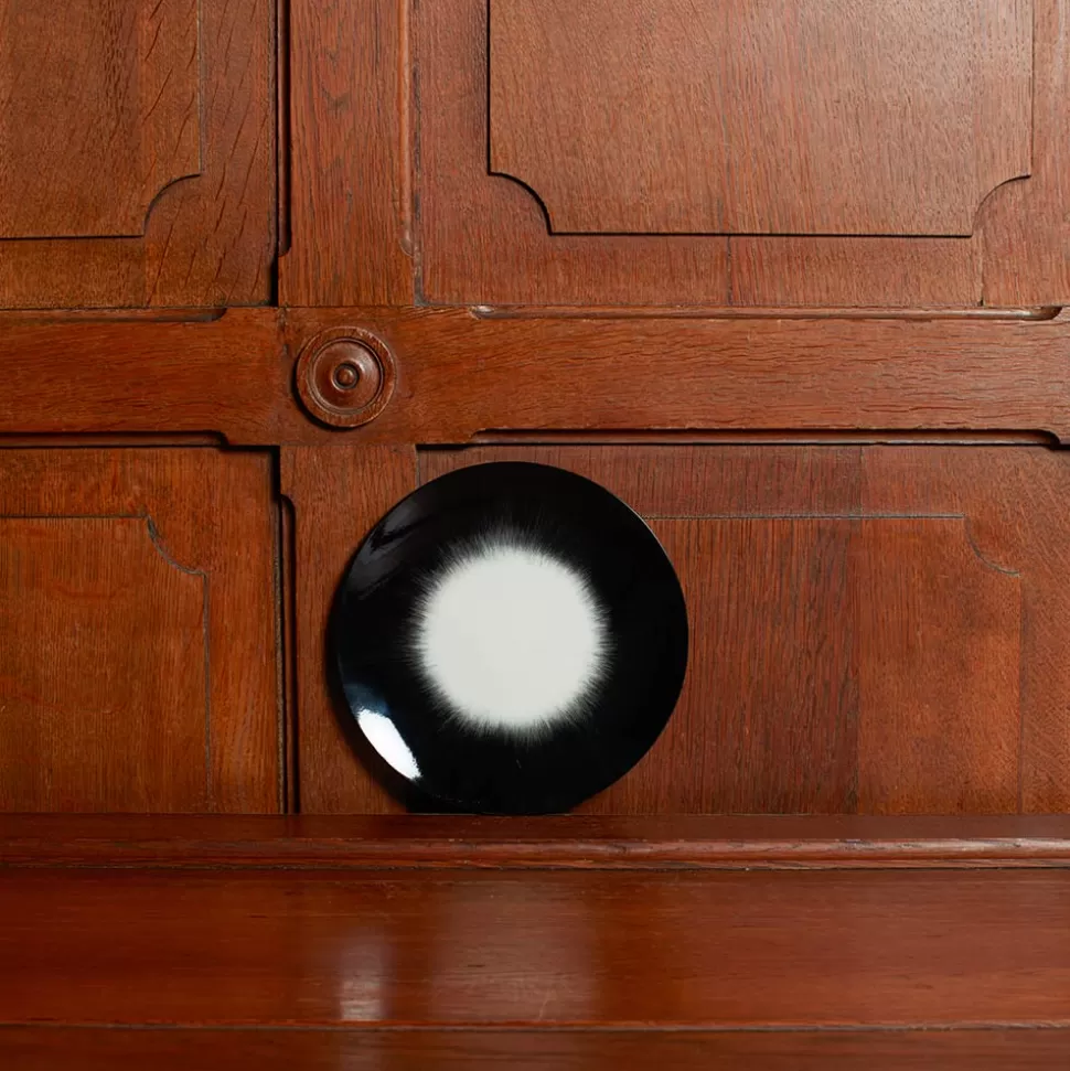 Assiette plate en porcelaine Ann Demeulemeester - Noir et blanc>Merci Paris New