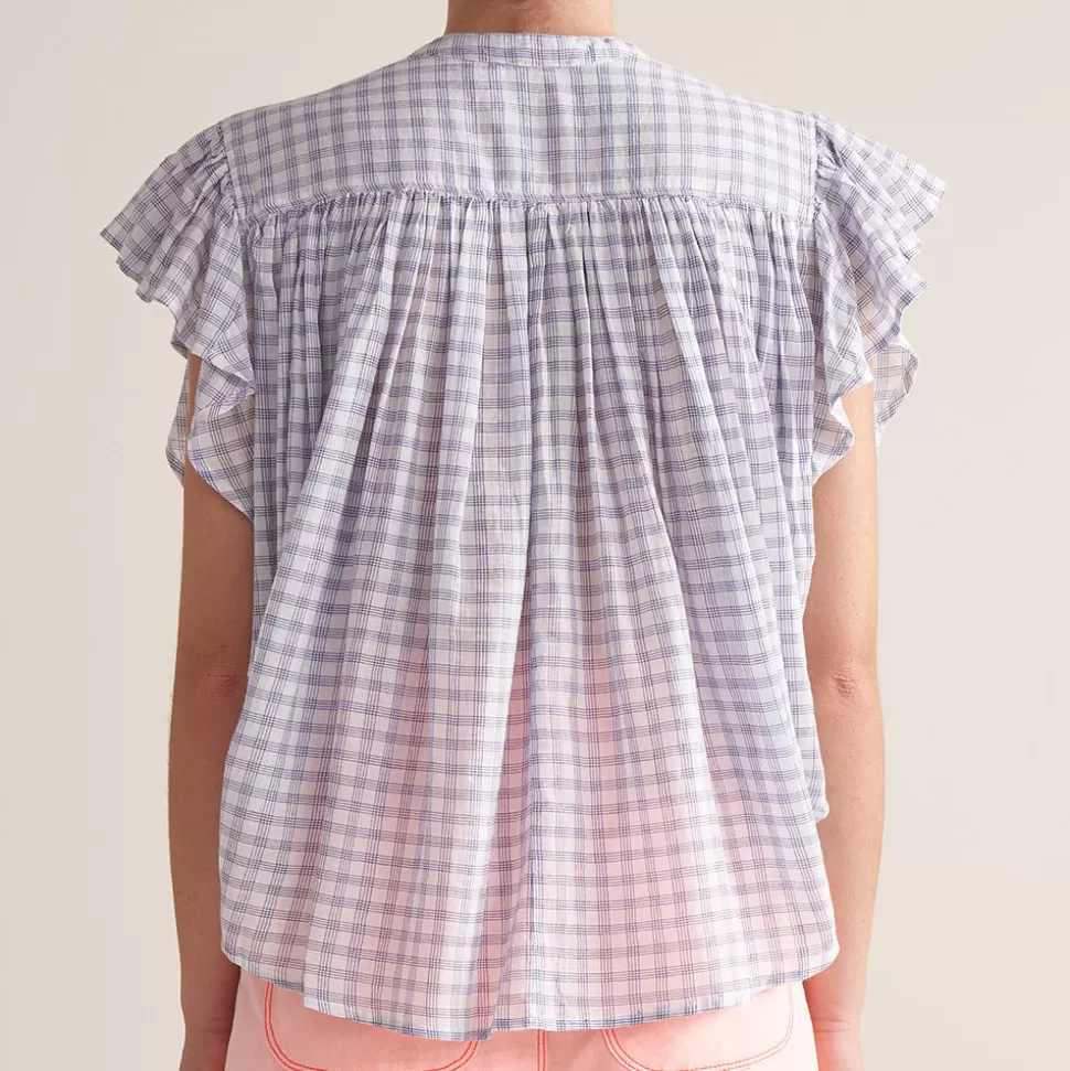 Bellerose - Chemise Chaos - Vichy bleu>Merci Paris Discount