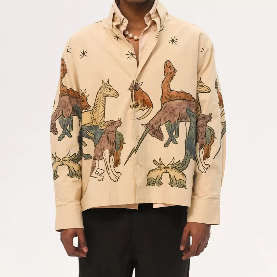 Carne Bollente - Chemise Moonlight Fauna - Beige>Merci Paris Fashion