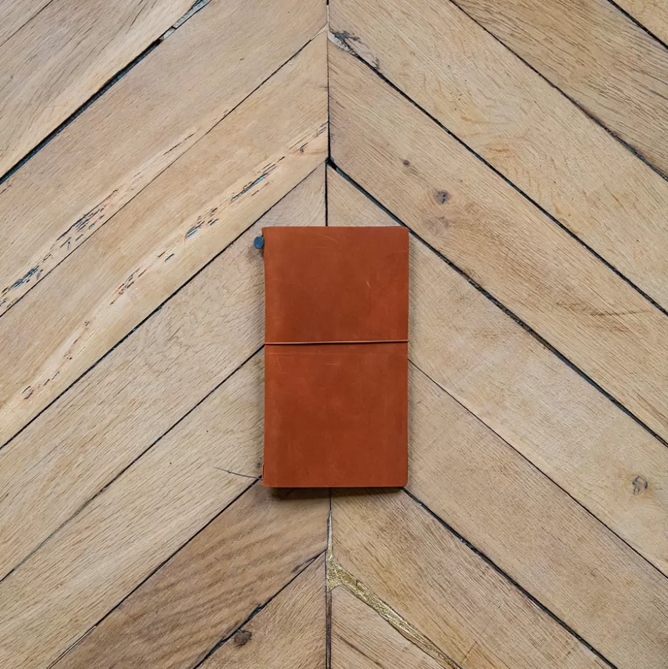 Carnet de voyage en cuir - Camel>Merci Paris Clearance