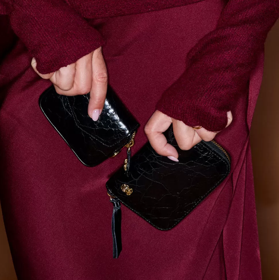 Claris Virot - Porte-Monnaie Karl - Noir Vintage>Merci Paris Best Sale