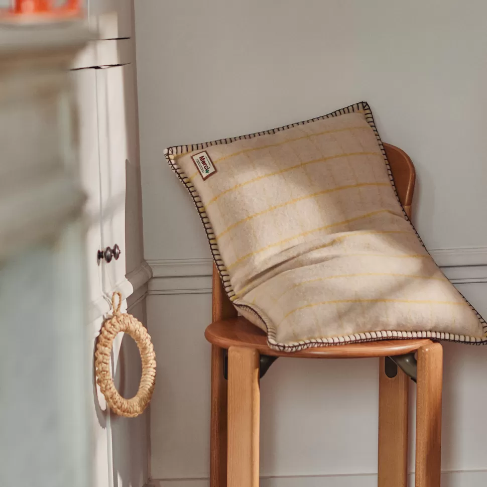 Coussin Merci - Carreaux Jaune Asahi>Merci Paris Best Sale