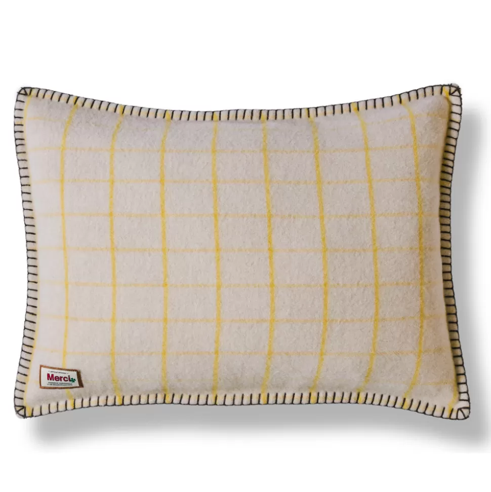Coussin Merci - Carreaux Jaune Asahi>Merci Paris Best Sale