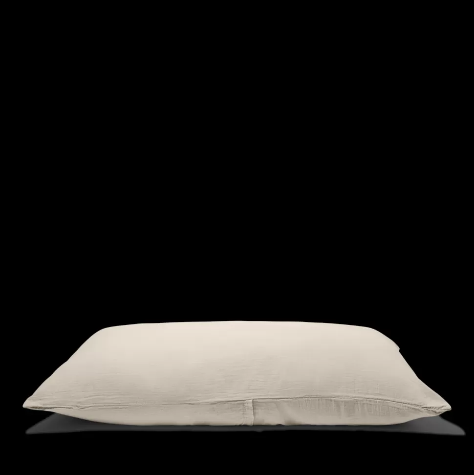 Coussin rectangle en gaze de coton - Beige Quai de Seine>Merci Paris New