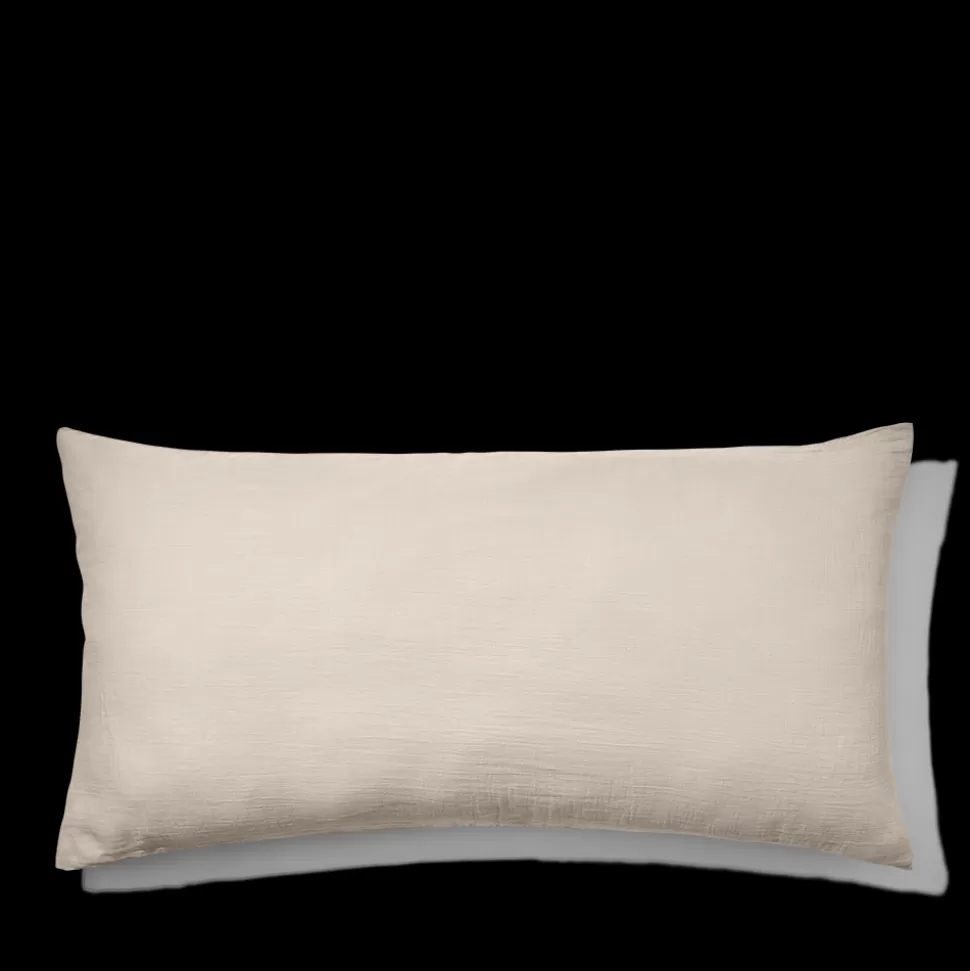Coussin rectangle en gaze de coton - Beige Quai de Seine>Merci Paris New
