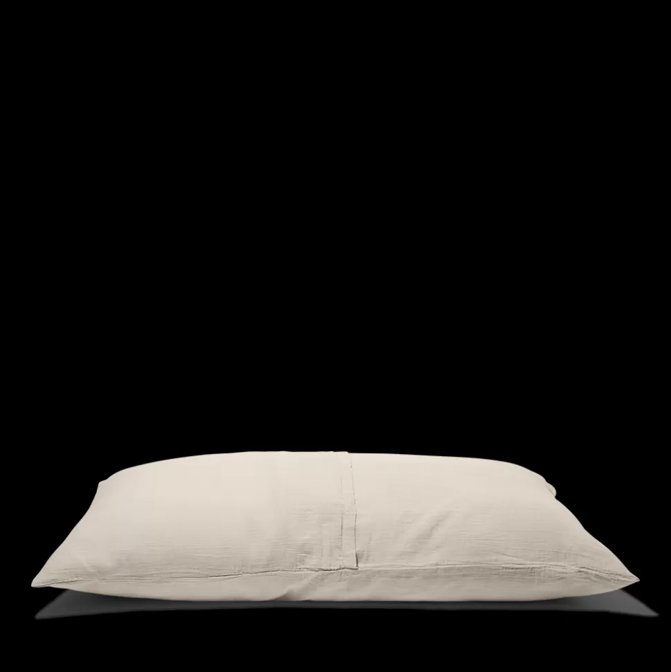 Coussin rectangle en gaze de coton - Beige Quai de Seine>Merci Paris New