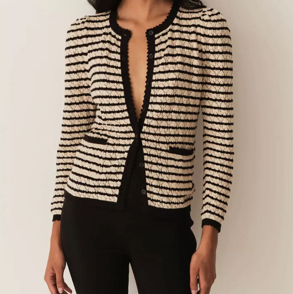 Dôen - Cardigan Therese - Beige rayé>Merci Paris Cheap