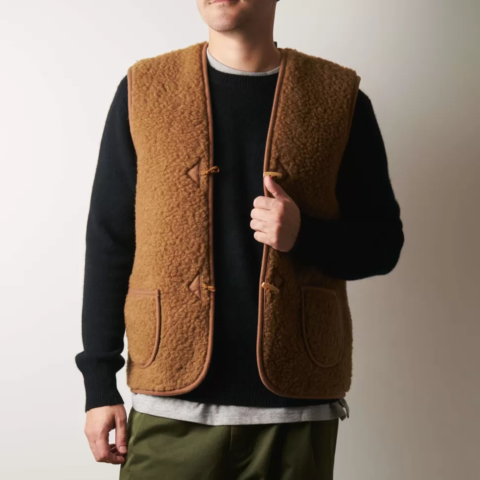 Direct Tannerie - Gilet Laine - Marron>Merci Paris Clearance