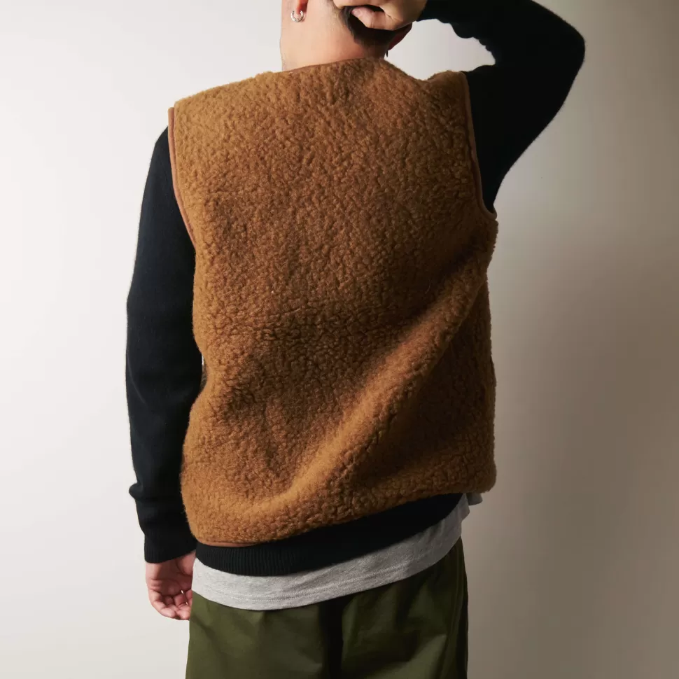 Direct Tannerie - Gilet Laine - Marron>Merci Paris Clearance