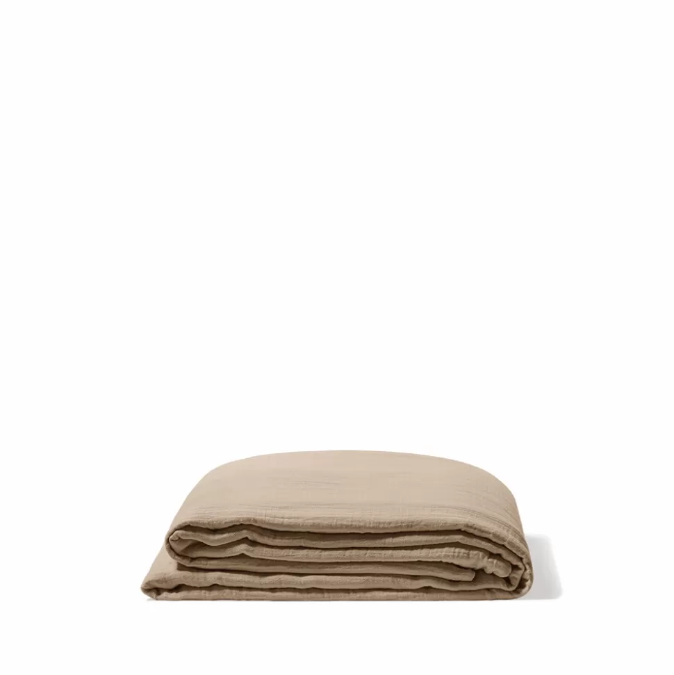 Drap plat en gaze de coton - Beige Quai de Seine>Merci Paris Sale