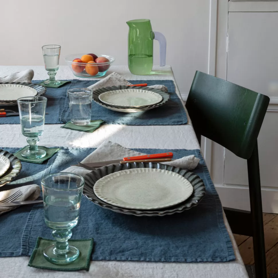 Ensemble de 6 dessous de verre en lin lavé - Vert d'Anduze>Merci Paris Best