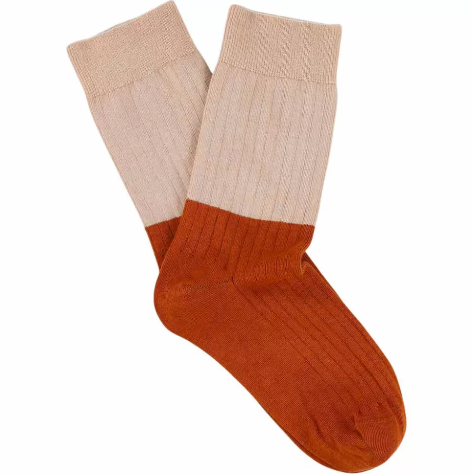Escuyer - Chaussettes Color Block - Rose>Merci Paris Fashion