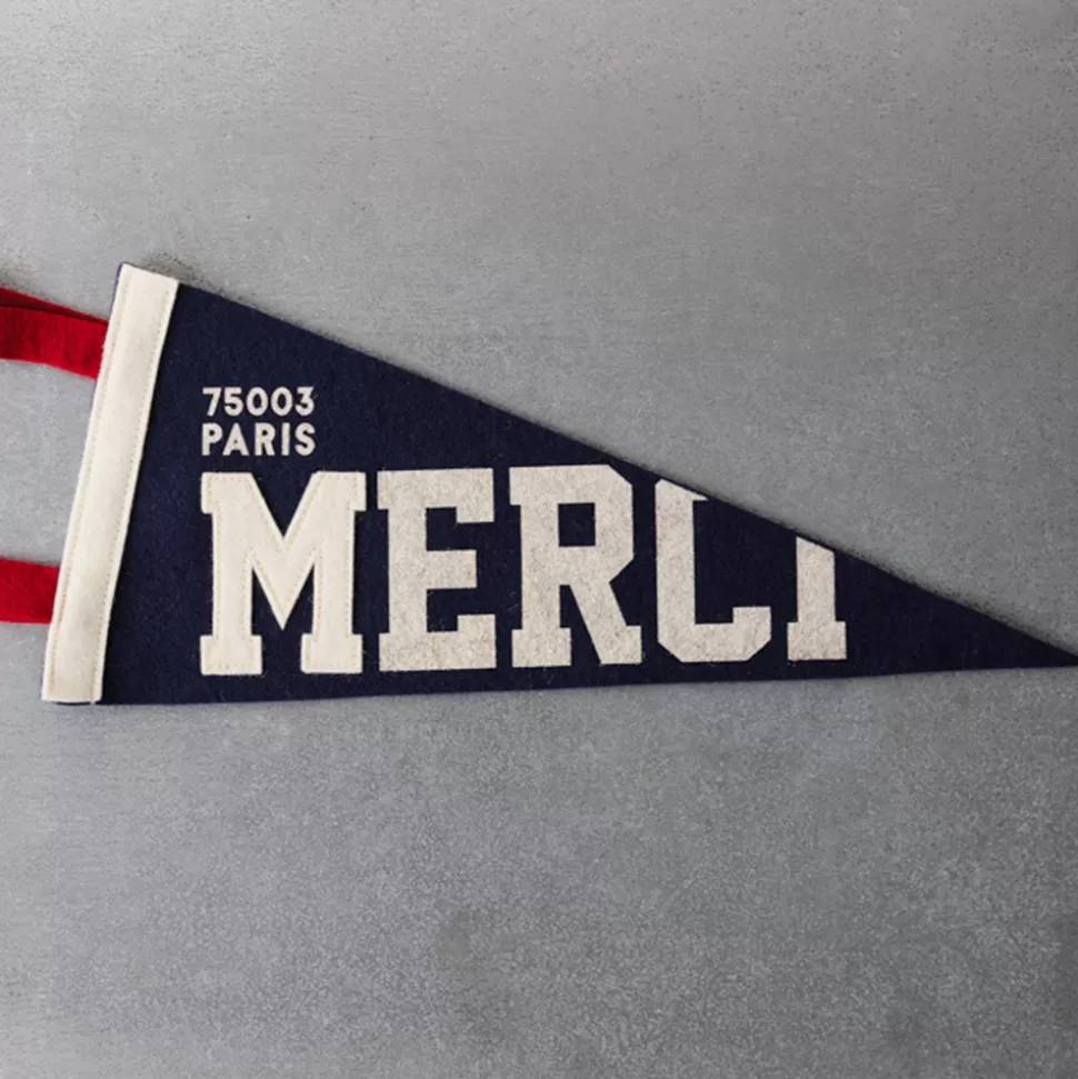 Fanion Merci - Bleu>Merci Paris Sale