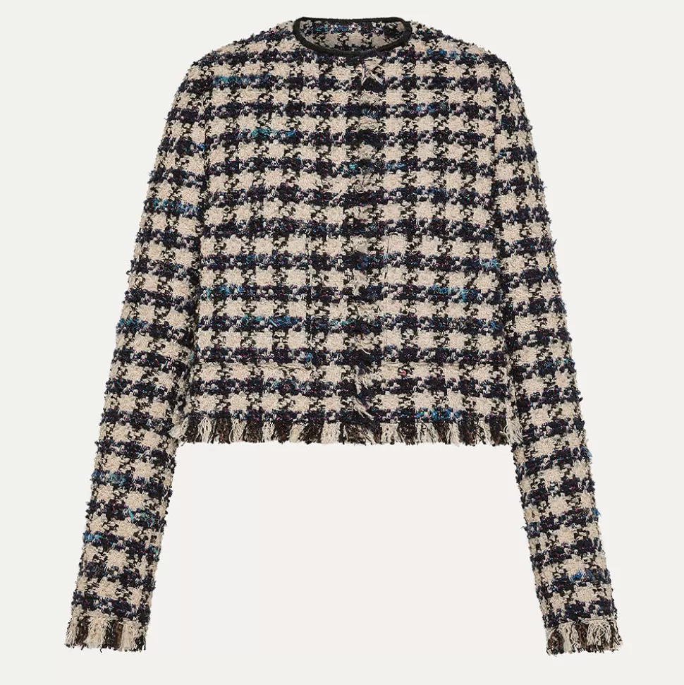 forte_forte - Veste Pied de Poule - Bleu>Merci Paris Hot