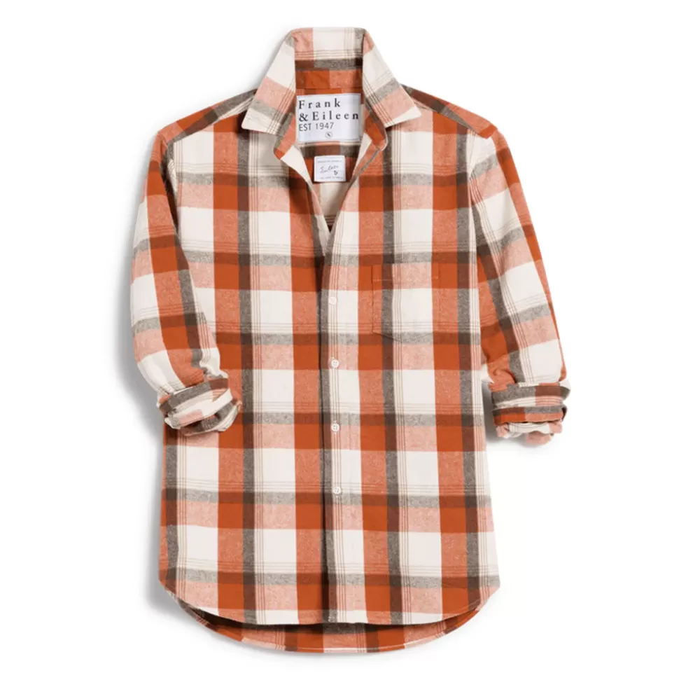 Frank & Eileen - Chemise Eileen - Carreaux Orange et Marron>Merci Paris Sale