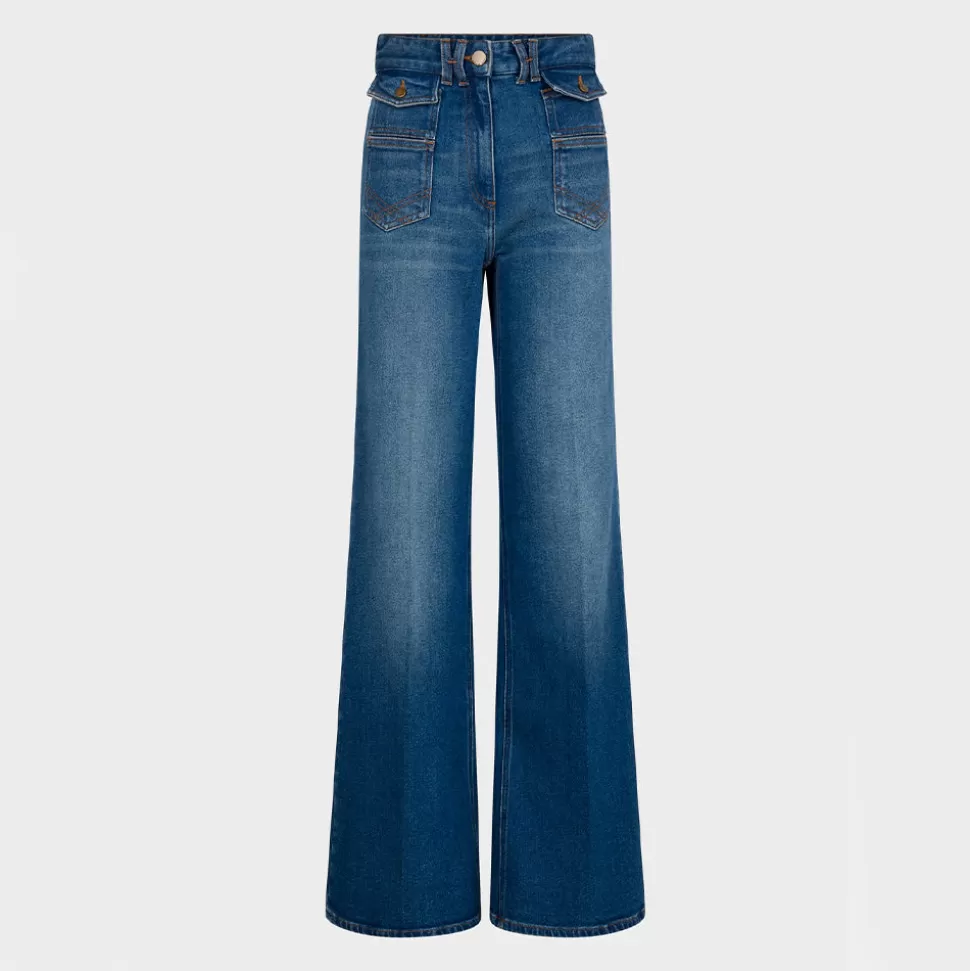 Gerard Darel - Jean flare Anna - Denim Brut>Merci Paris Discount