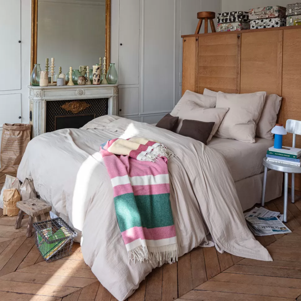 Housse de couette en gaze de coton - Beige Quai de Seine>Merci Paris Best