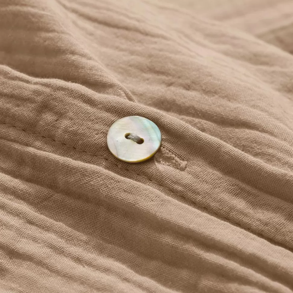 Housse de couette en gaze de coton - Beige Quai de Seine>Merci Paris Best