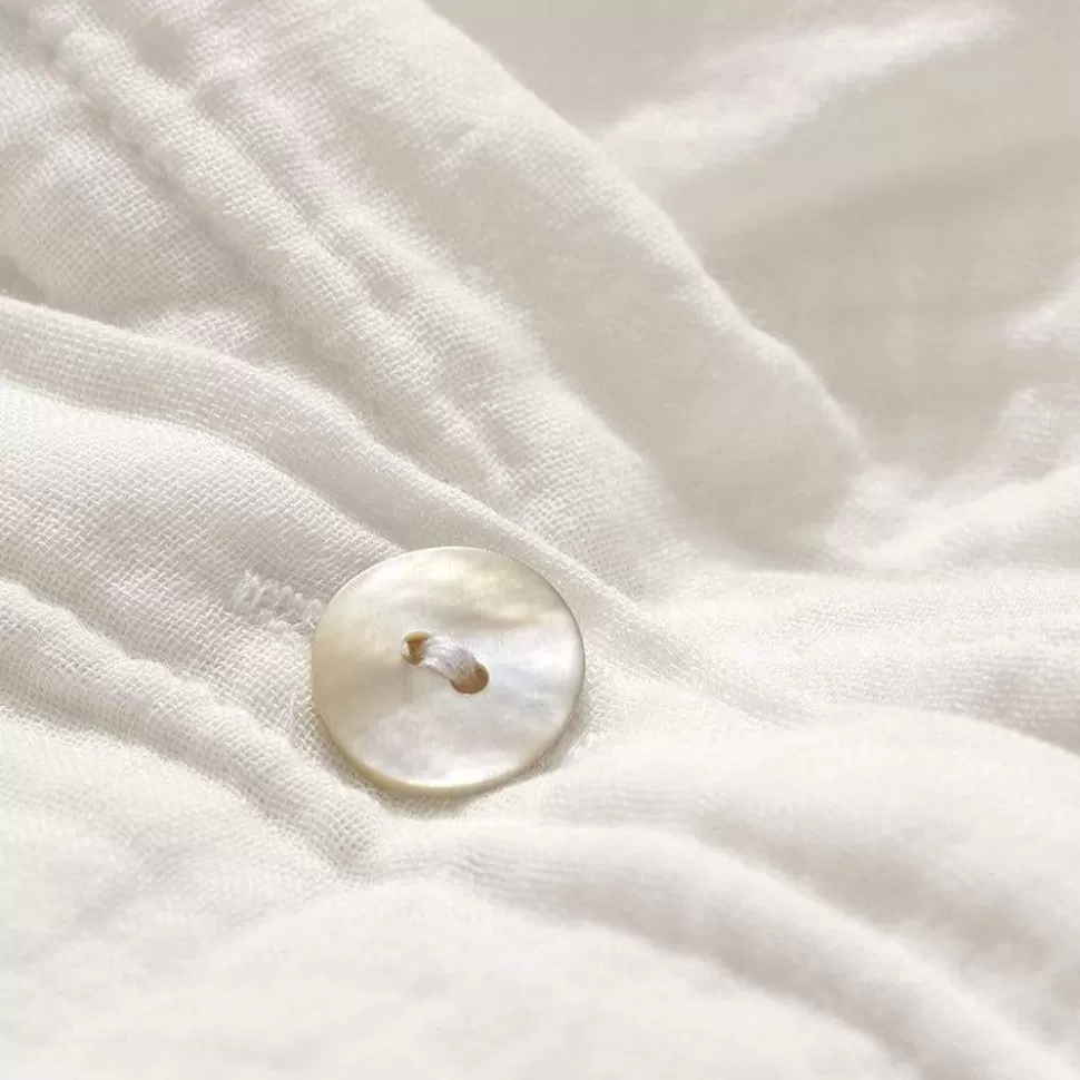 Housse de couette en gaze de coton - Blanc de Meudon>Merci Paris Shop