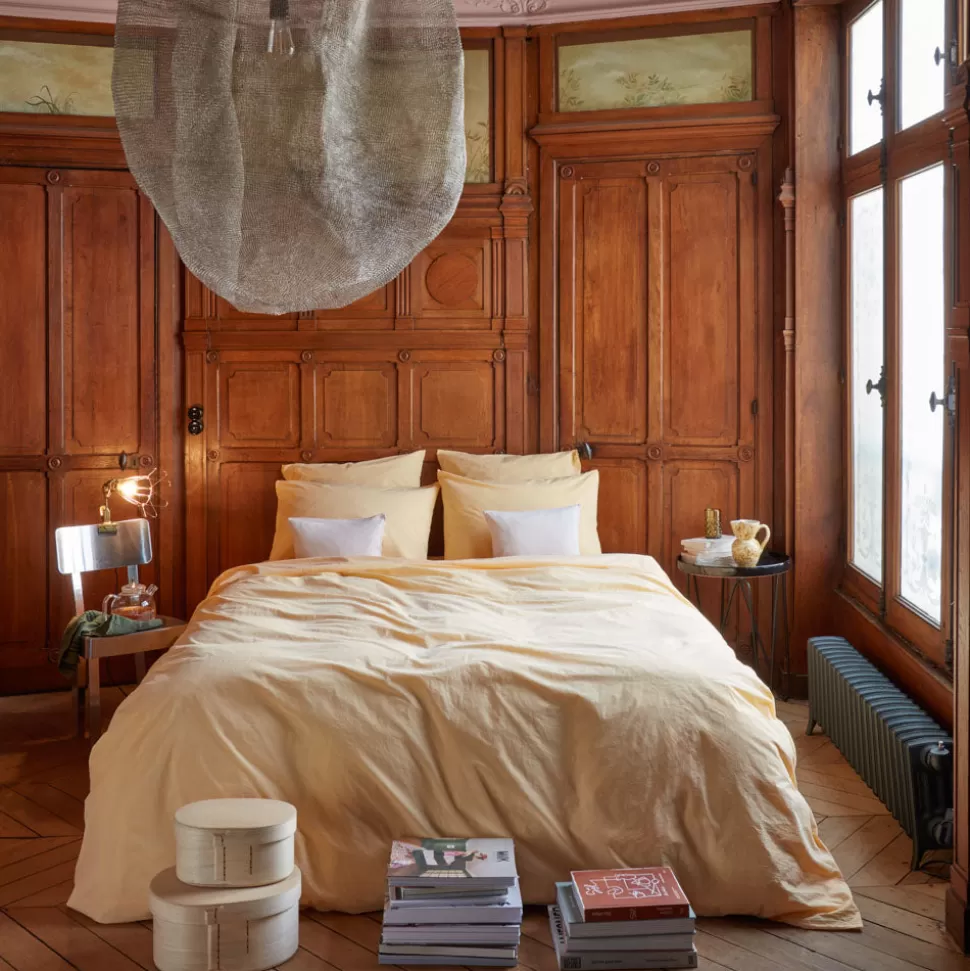 Housse de couette en percale de coton - Jaune Orge>Merci Paris Flash Sale