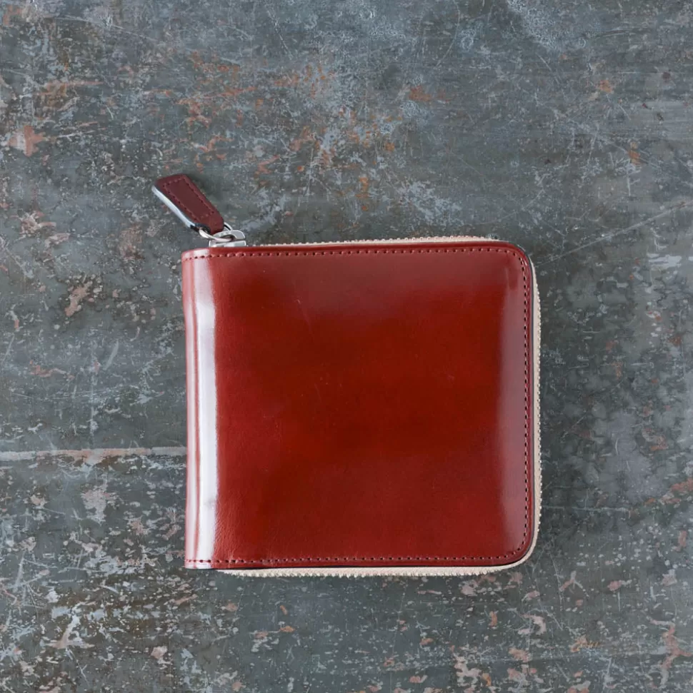 Il Bussetto x Merci - Portefeuille Bi-Fold Zip - Bordeaux>Merci Paris Fashion