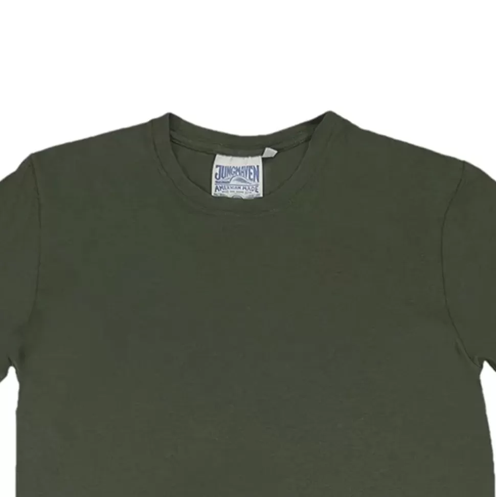 Jungmaven - Basic Tee - Olive>Merci Paris Cheap