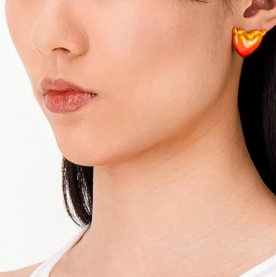 Justine Clenquet - Boucles d'oreilles Devil - Orange>Merci Paris Best
