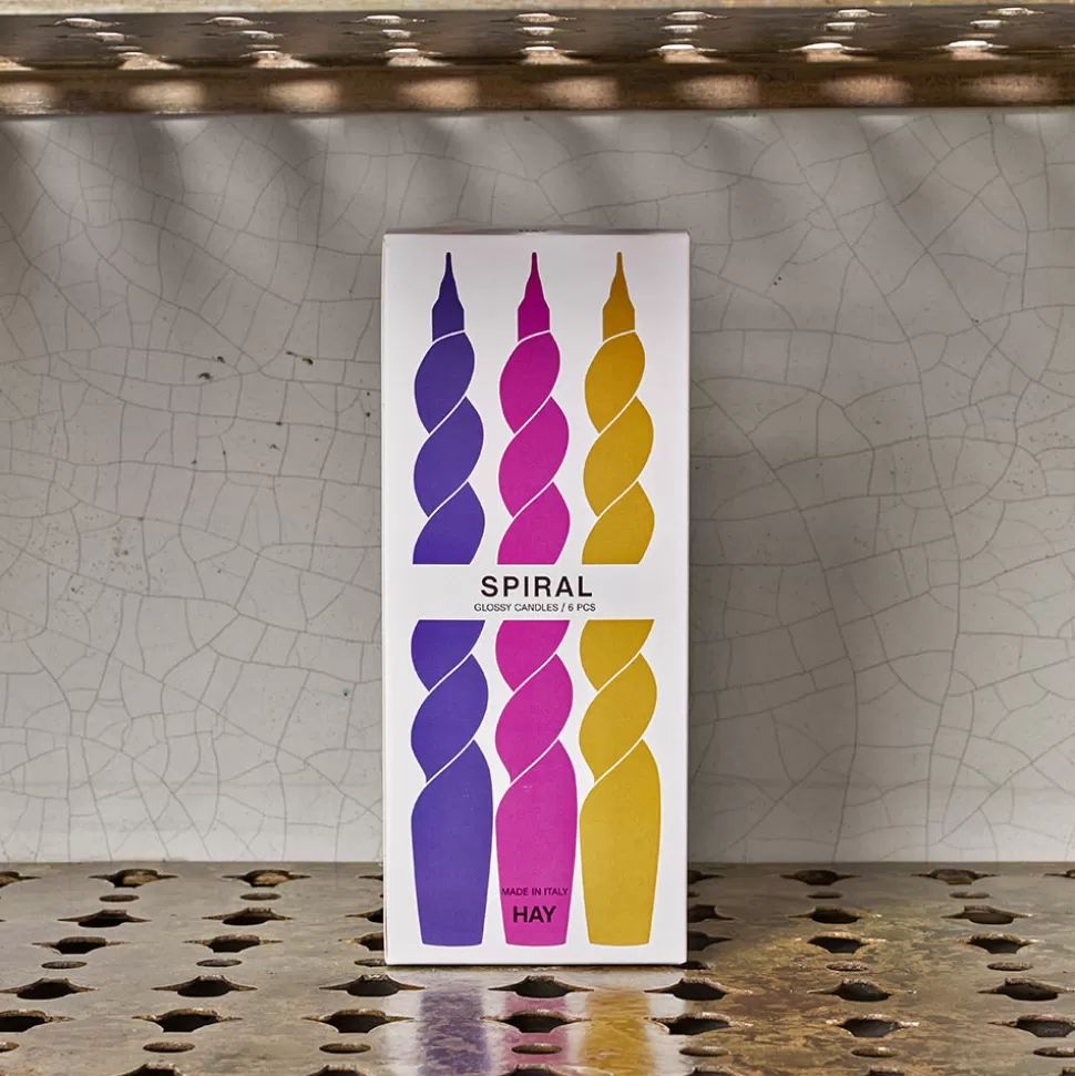 Lot de 6 bougies Mix - Violet & Moutarde>Merci Paris Store