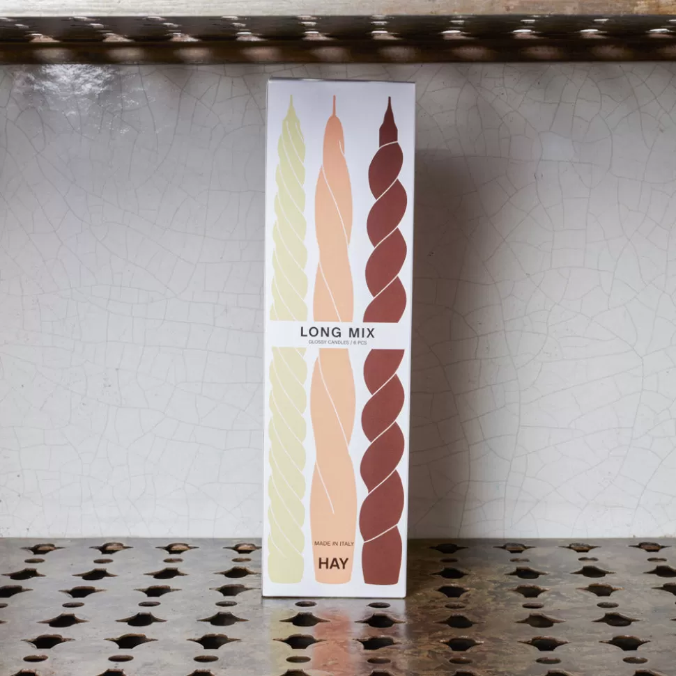 Lot de 6 bougies Twist - Citron / Peche / Marron>Merci Paris Online