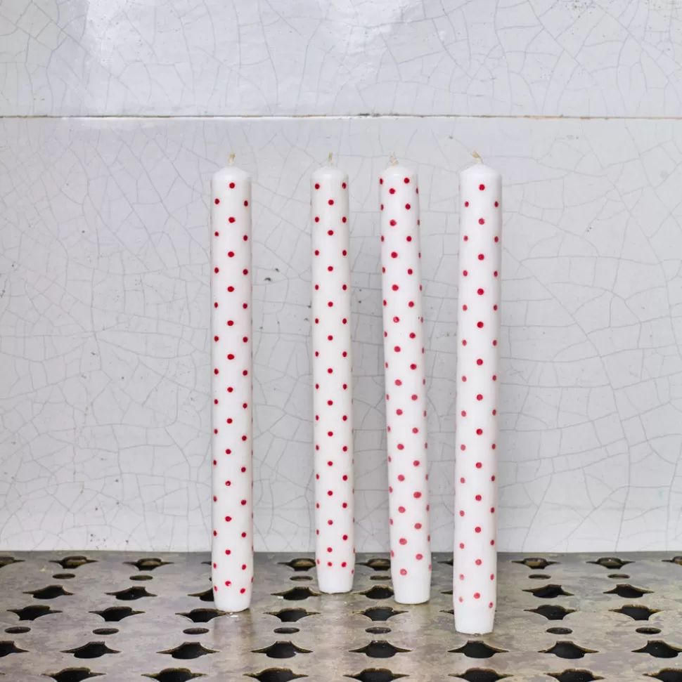 Lot de chandelles à pois - Rouge>Merci Paris Hot