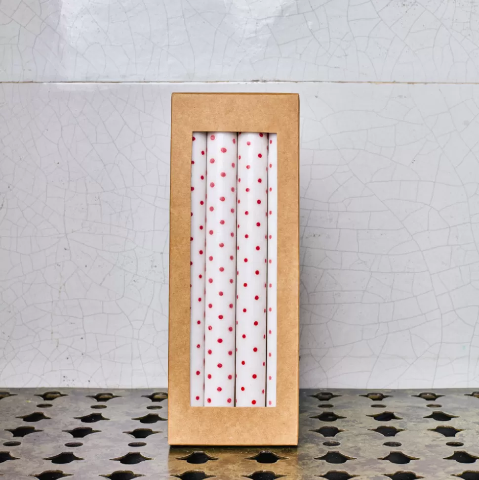 Lot de chandelles à pois - Rouge>Merci Paris Hot