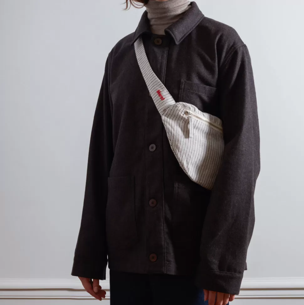 Merci - Banane To Go en lin - Rayures Chemise Brun Posillipo>Merci Paris Online