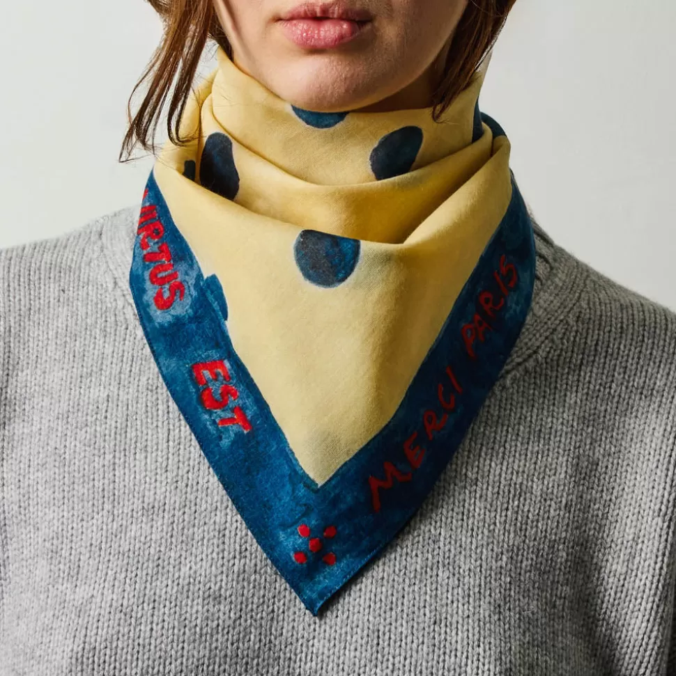 Merci - Bandana Ars Vivendi Virtus Est - Marine>Merci Paris Shop