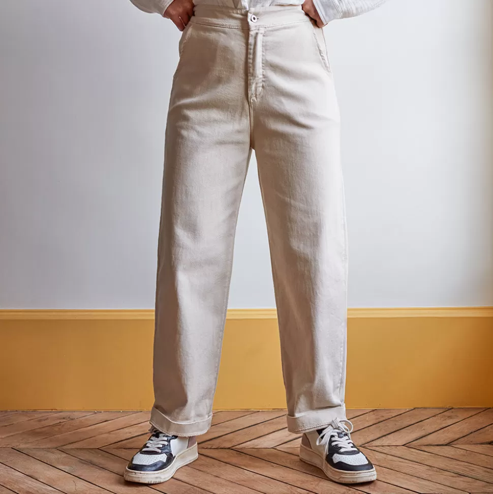 Merci - Pantalon en coton - Craie>Merci Paris Best Sale