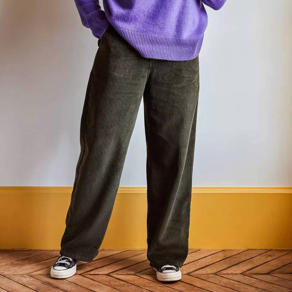 Merci - Pantalon en velours côtelé - Kaki>Merci Paris Hot