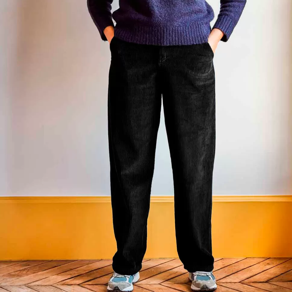 Merci - Pantalon en velours côtelé - Noir>Merci Paris Flash Sale