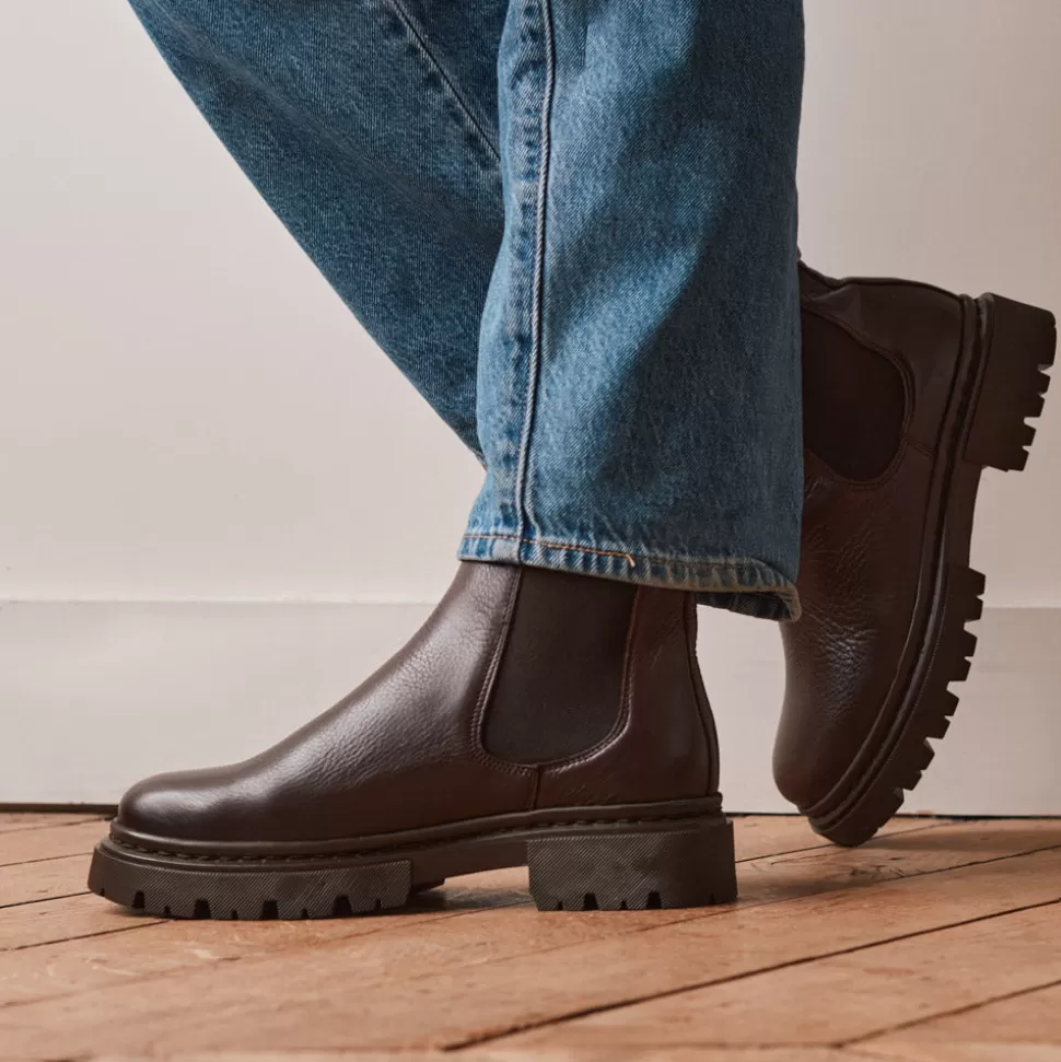 Merci x Hudson London - Bottines Blake - Marron>Merci Paris Hot