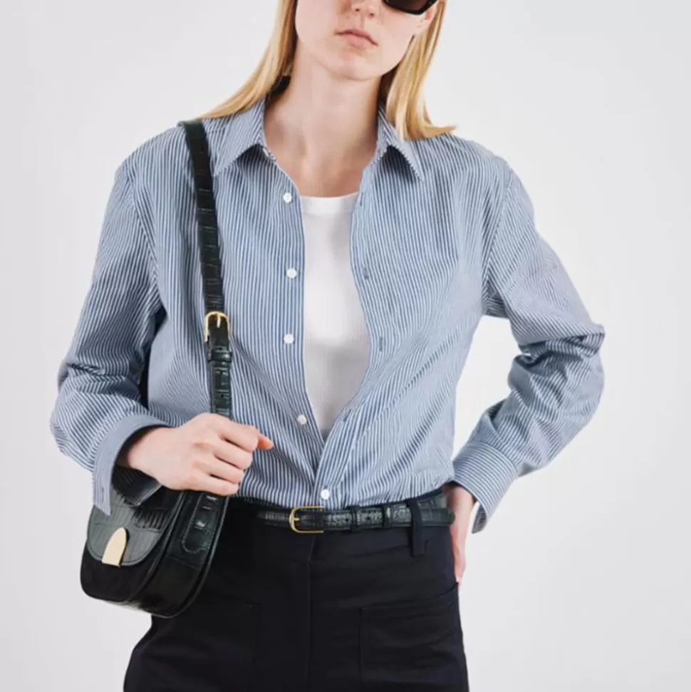 Nili Lotan - Raphael Classic Shirt - Bleu>Merci Paris Fashion