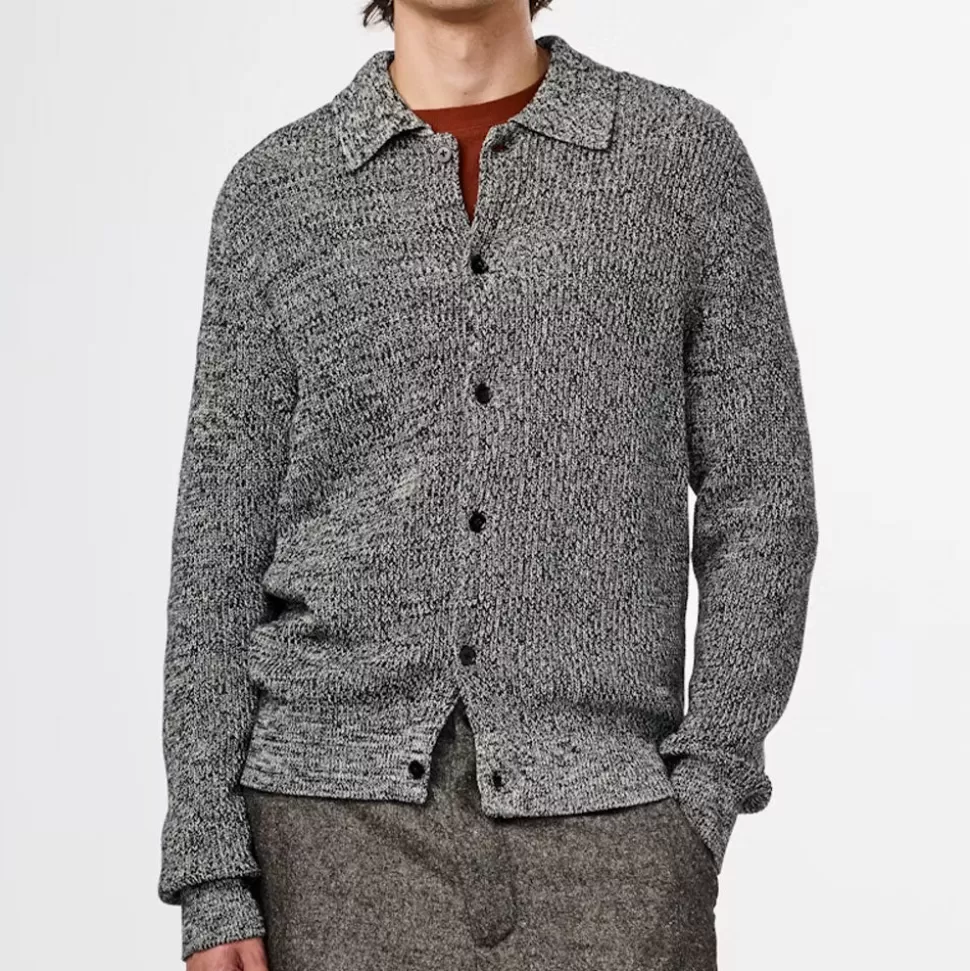 NN. 07 - Cardigan Polo Jacobo - Noir Multi>Merci Paris Sale