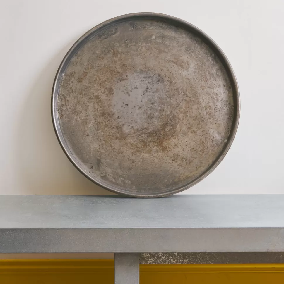 Plateau rond en métal - Vintage>Merci Paris Sale