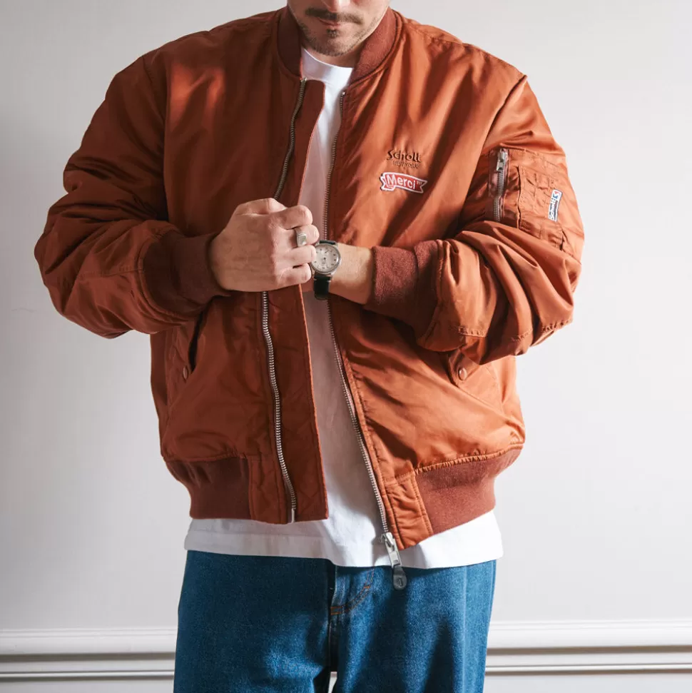 Schott x Merci - Bomber Vintage - Marron>Merci Paris Best