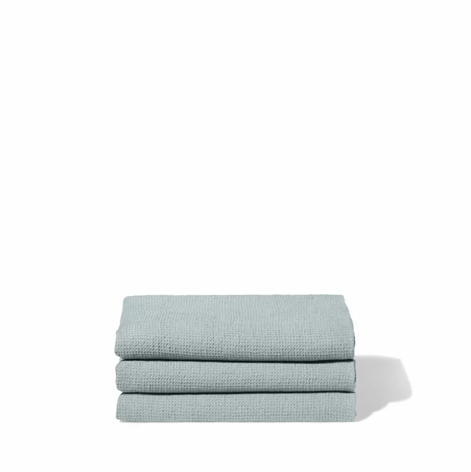 Serviette de bain en lin - Nid d'abeille - Gris Vésuve>Merci Paris Cheap