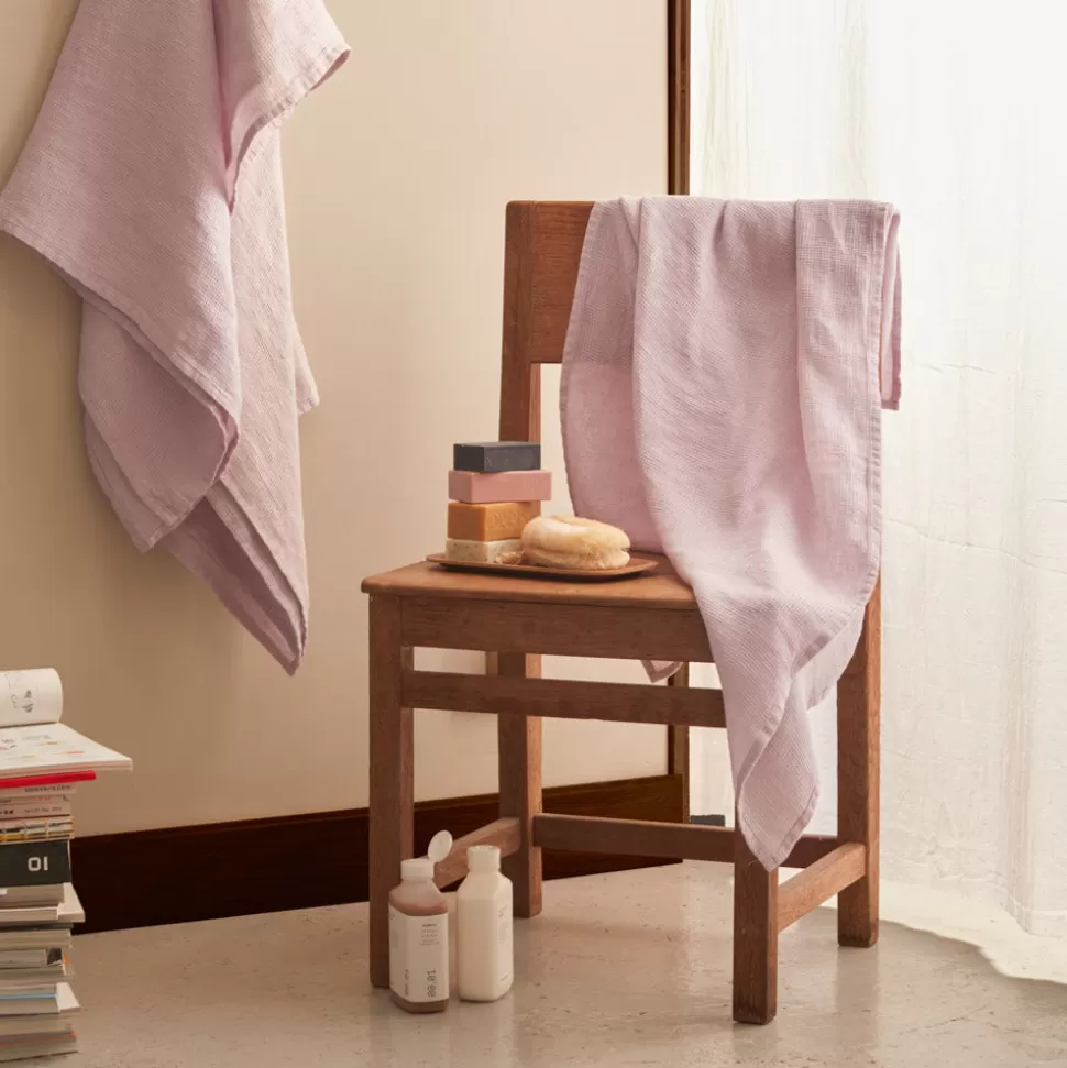 Serviette de bain en lin - Nid d'abeille - Parme Fuji Iro>Merci Paris Best Sale