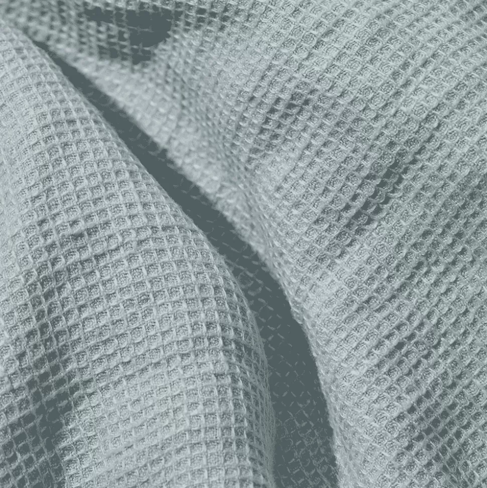 Serviette de bain invité en lin - Nid d'abeille - Gris Vésuve>Merci Paris Fashion