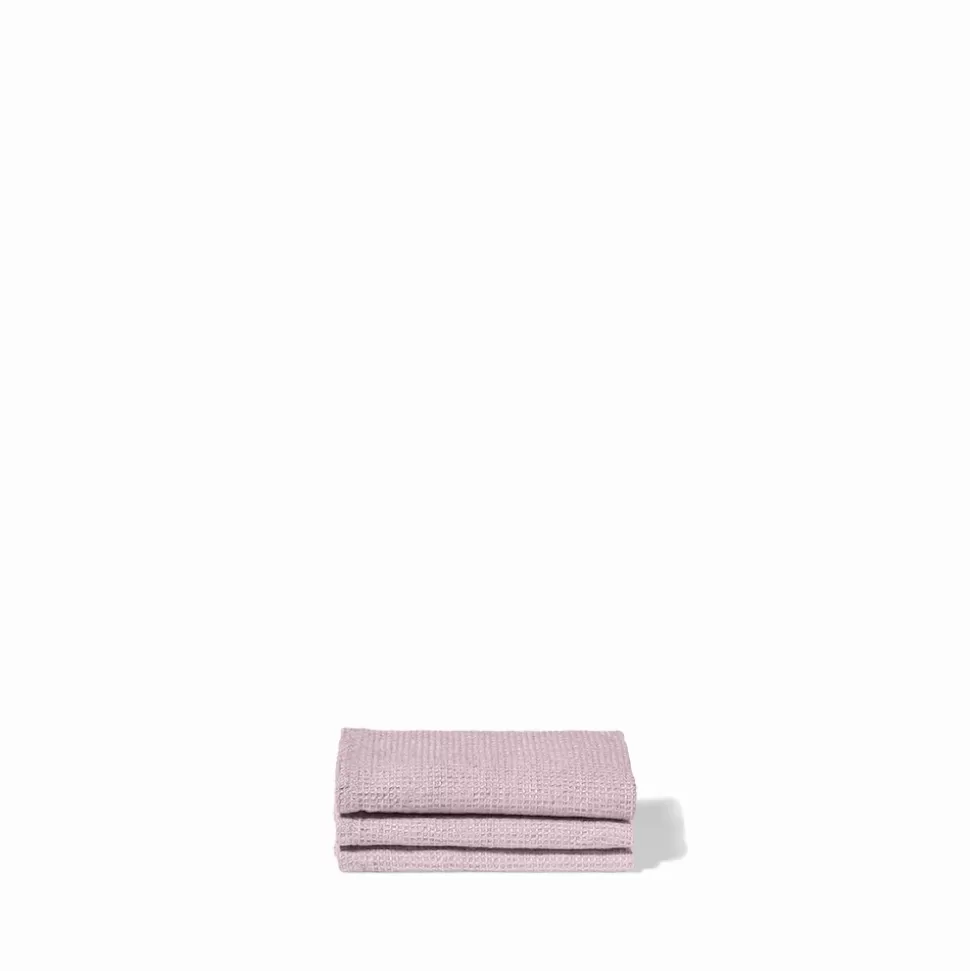 Serviette de bain invité en lin - Nid d'abeille - Parme Fuji Iro>Merci Paris Best