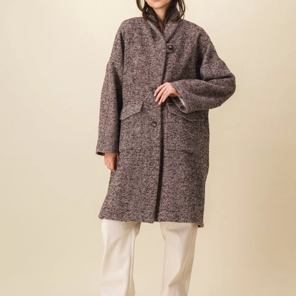 SIXSOEURS - Manteau Albertine - Marron>Merci Paris Fashion