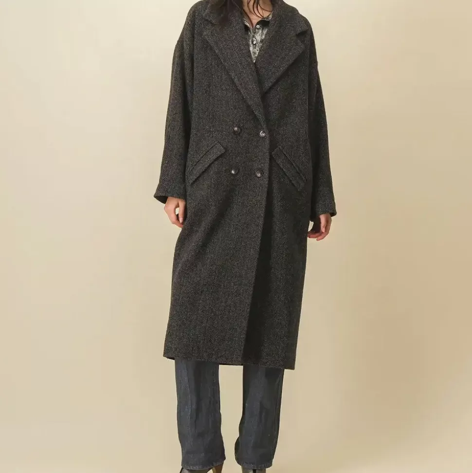 SIXSOEURS - Manteau Clotilde - Noir/Vert>Merci Paris Store