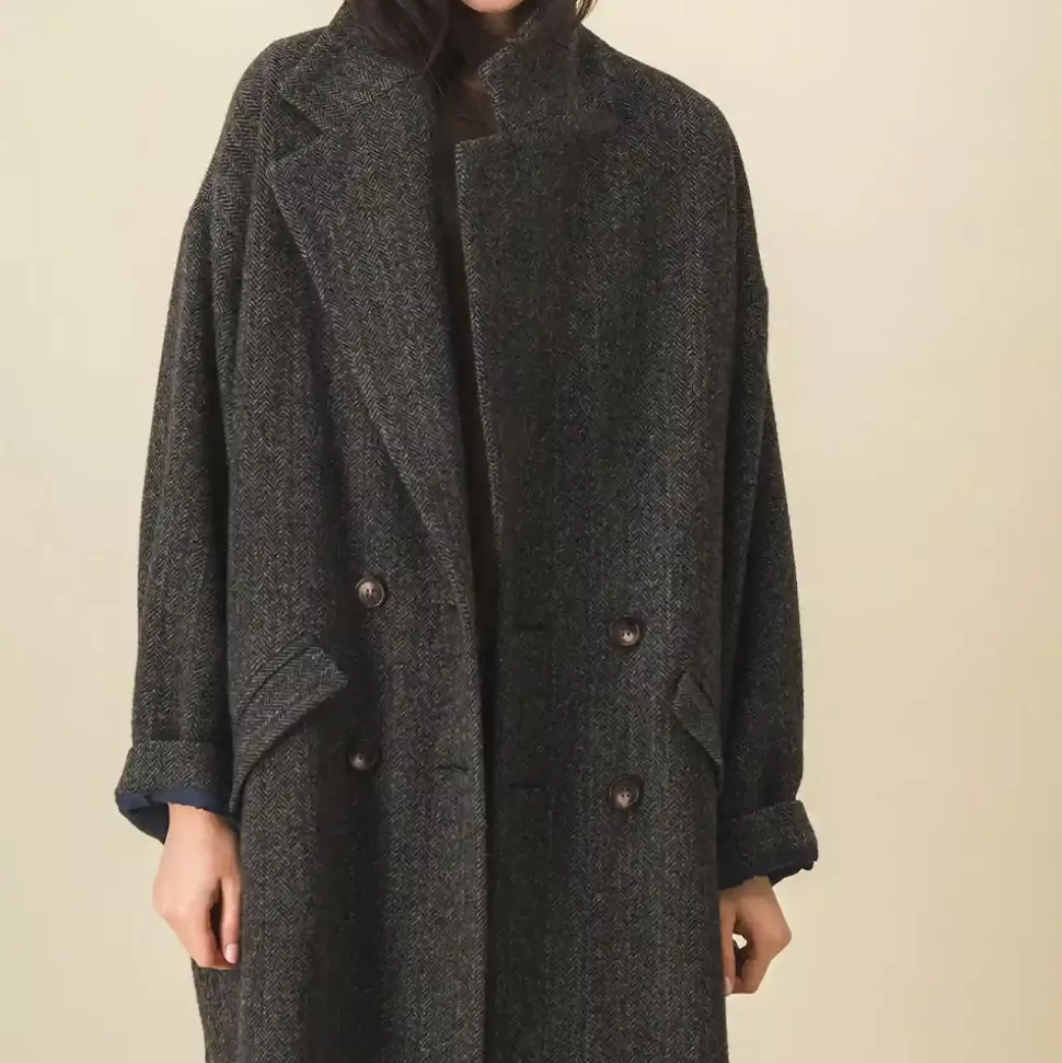 SIXSOEURS - Manteau Clotilde - Noir/Vert>Merci Paris Store