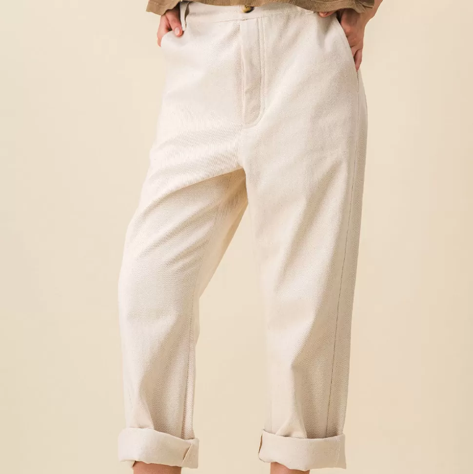 SIXSOEURS - Pantalon Pearl - Ecru>Merci Paris New